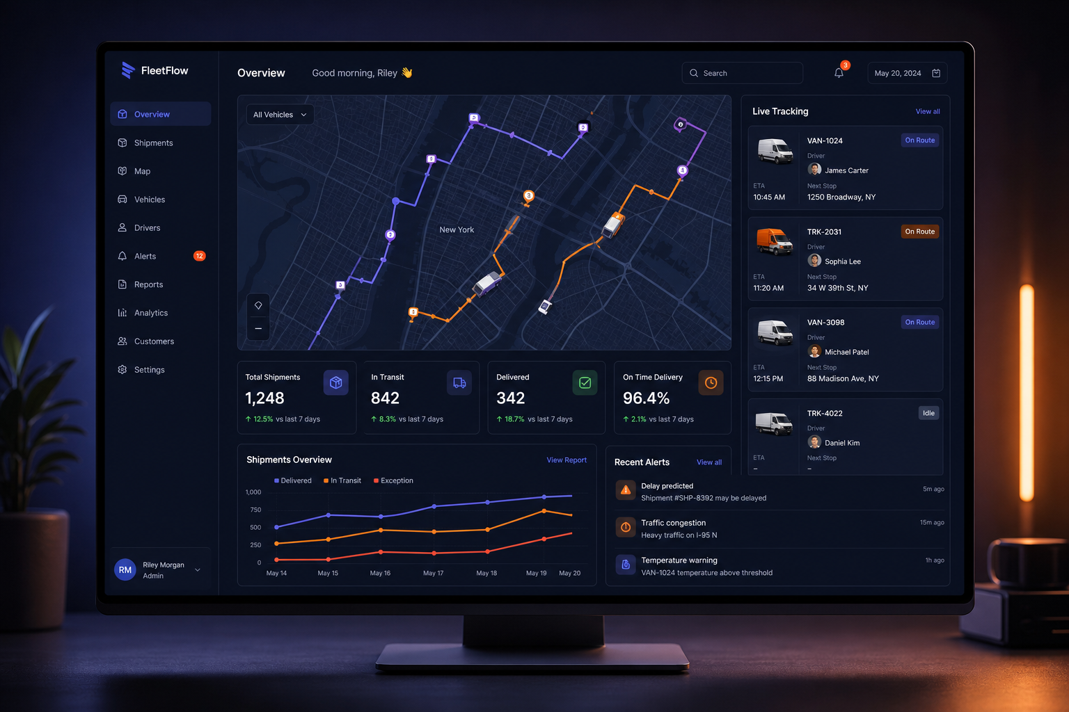 Manufacturing operations dashboard